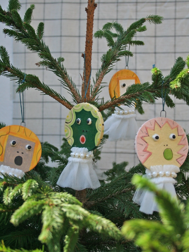 Ceramic Christmas tree Decoration of Choir Boy handmade