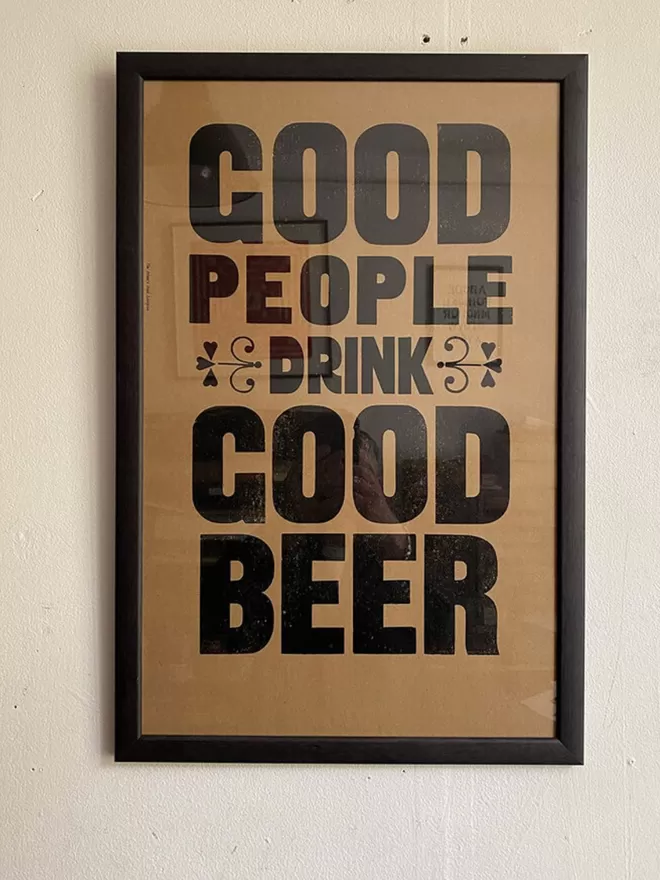 Good people drink good beer print 