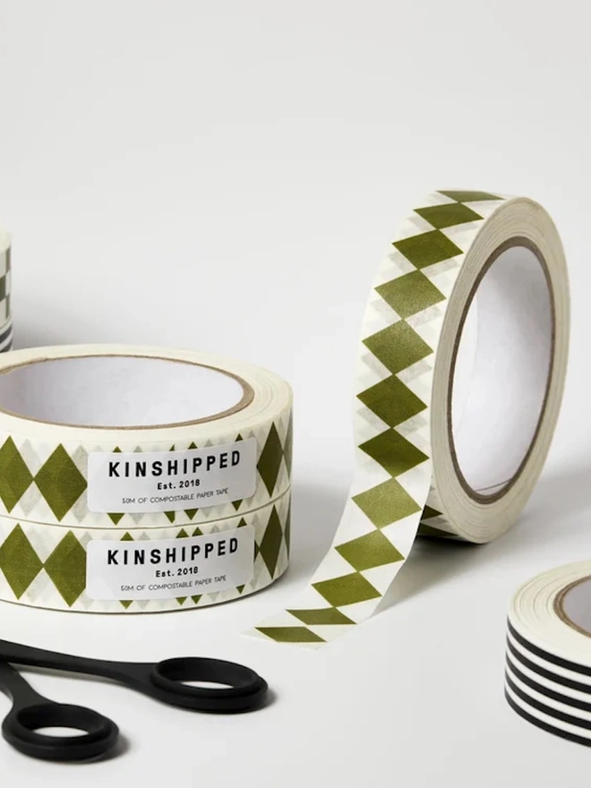 Moss Green Dimond Paper Tape
