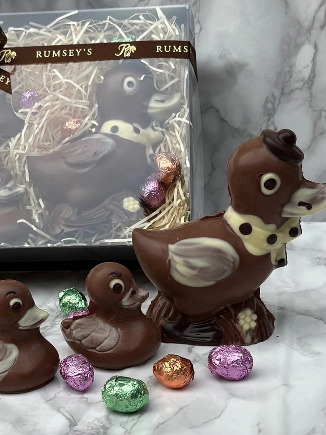 CHocolate duck with ducklings