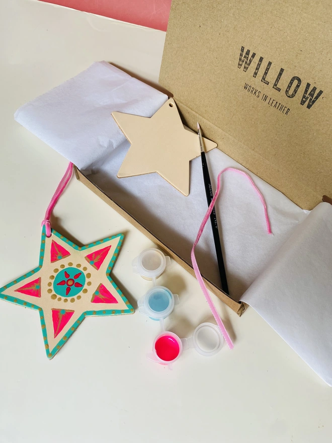 hand painted star decoration