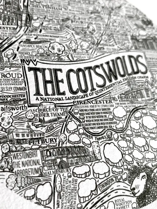 Cotswolds greetings card