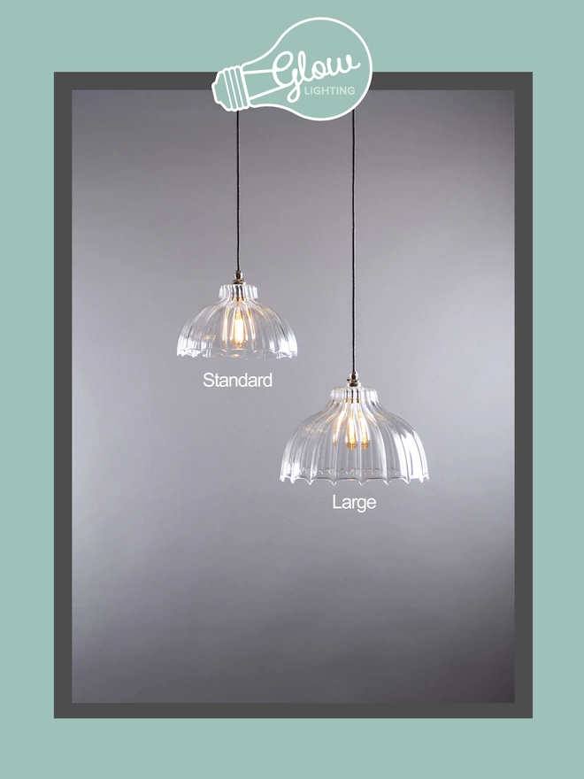 Mary Clear Ribbed Glass Pendant Lights
