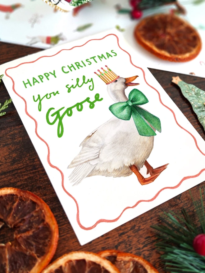 Goose Christmas card
