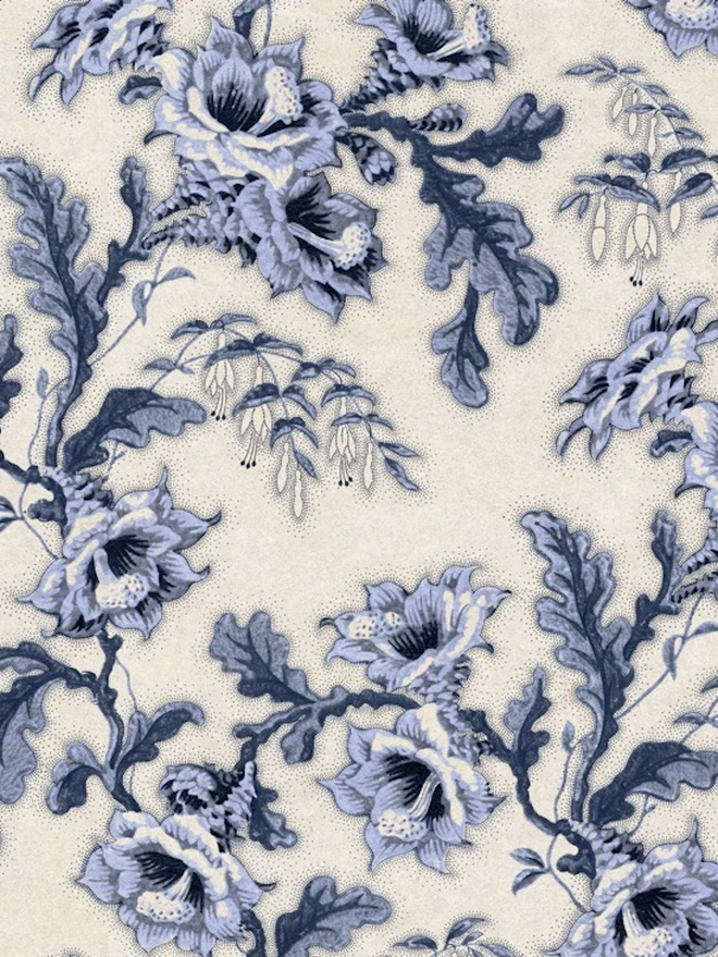 Secret Garden Serene Blue Wallpaper