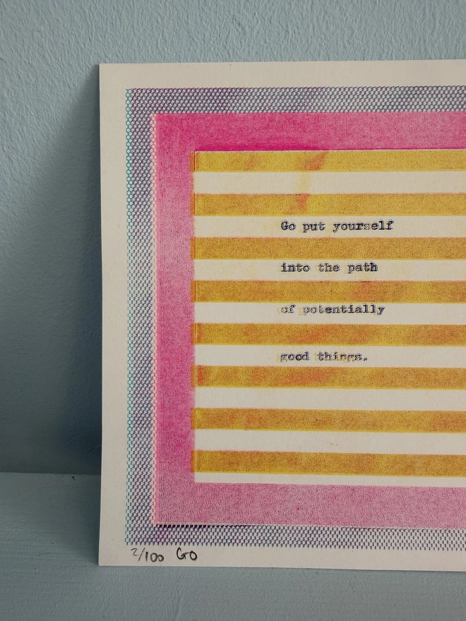 close up poetic Typography text art print