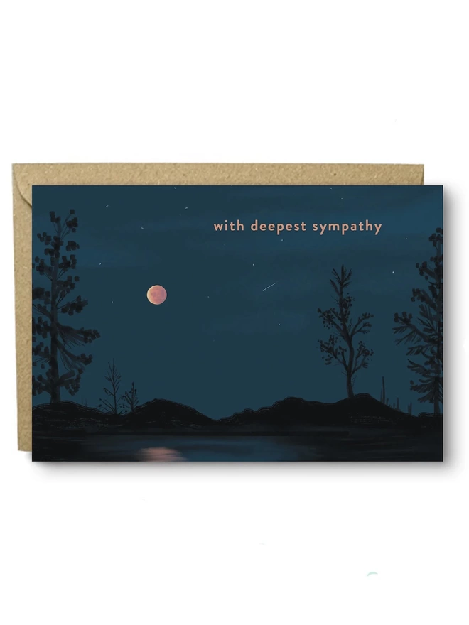 Deepest Sympathy Moon Card 