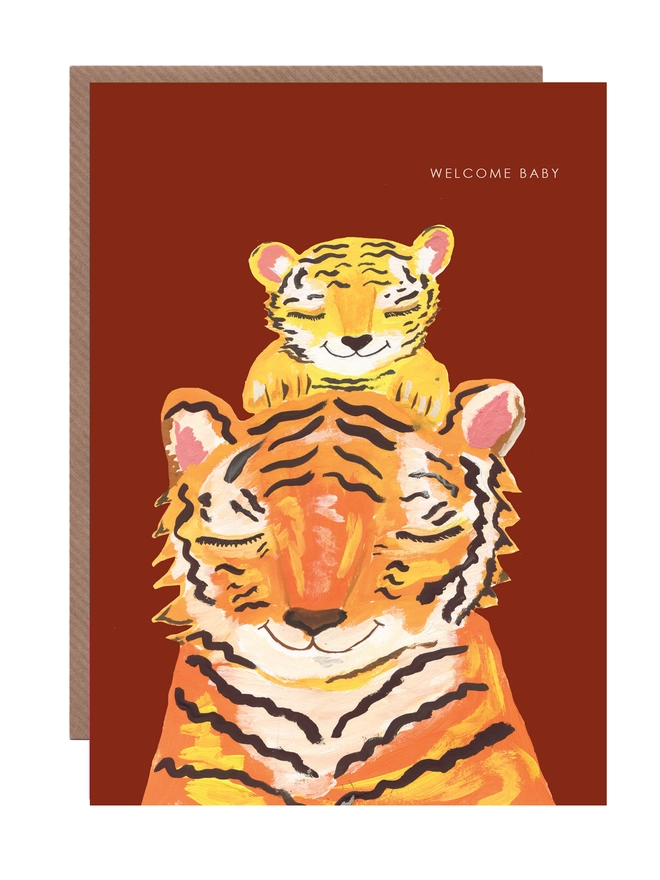 tiger new baby card