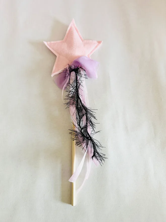 Felt star wand Halloween star wand pink star wand star wand felt Halloween fancy dress party wand kids wand