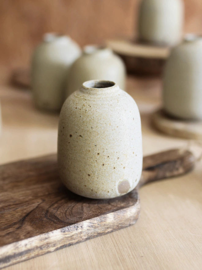 Twinn Pottery wheel thrown Bud vase 
