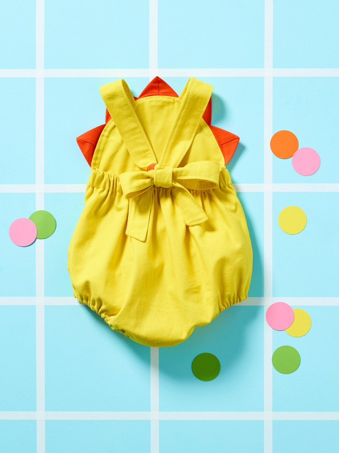 sunshine yellow baby romper