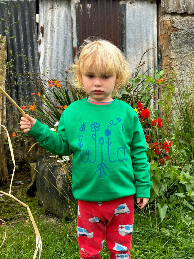 Wild Child Kids Sweatshirt by hello DODO