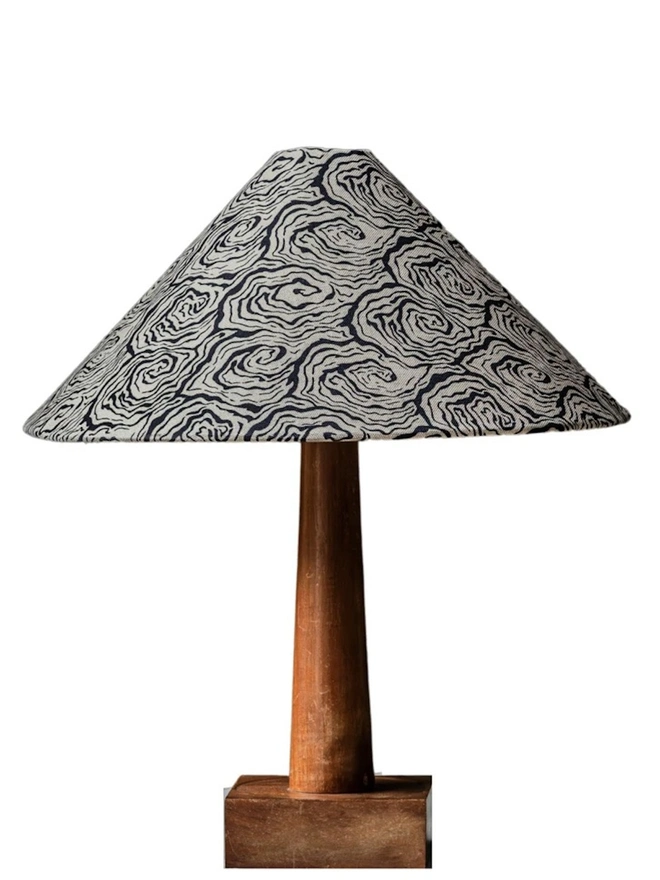 Oysters Monochrome Tapered Cone Lampshade (Large)