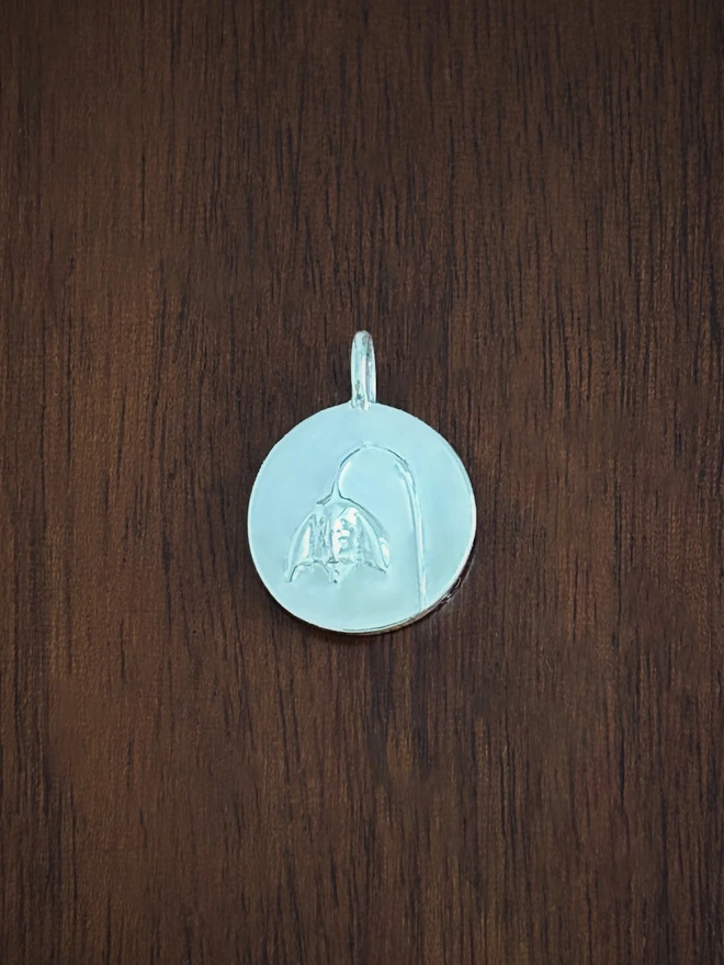 Sterling Silver Lily Coin Charm