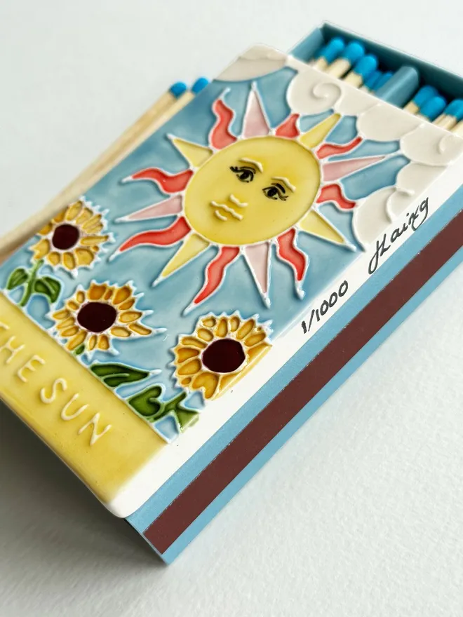 The Sun II Ceramic Matchbox