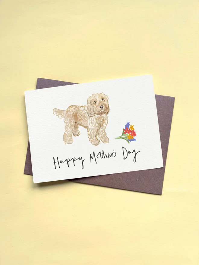 cockapoo happy mothers day dog card