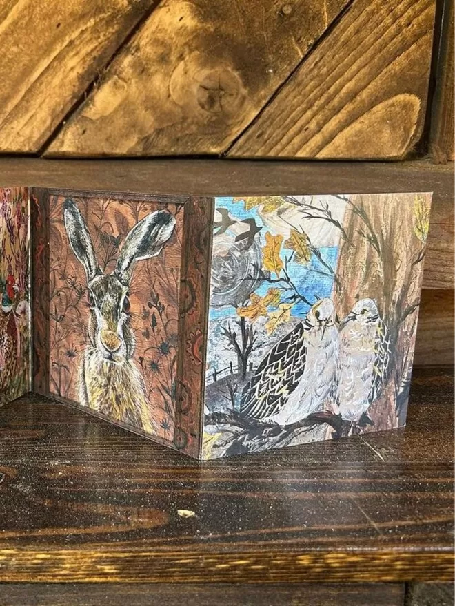 Fold Out Concertina Four Seasons Greeting Card