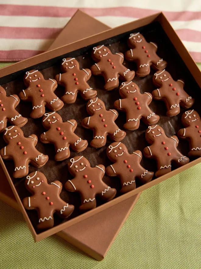Gingerbread men biscuit box