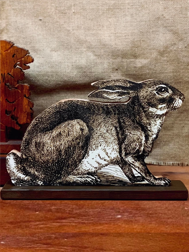 Easter bunny table decor.