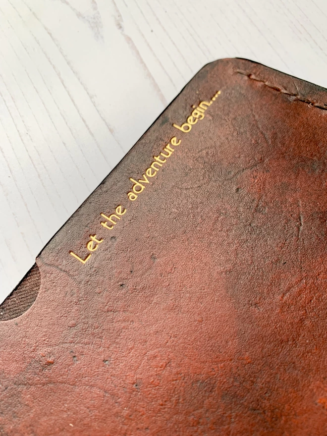 Leather passport cover. Let the adventure begin.