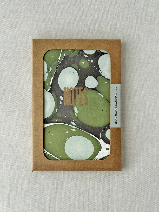 Green marble notebook