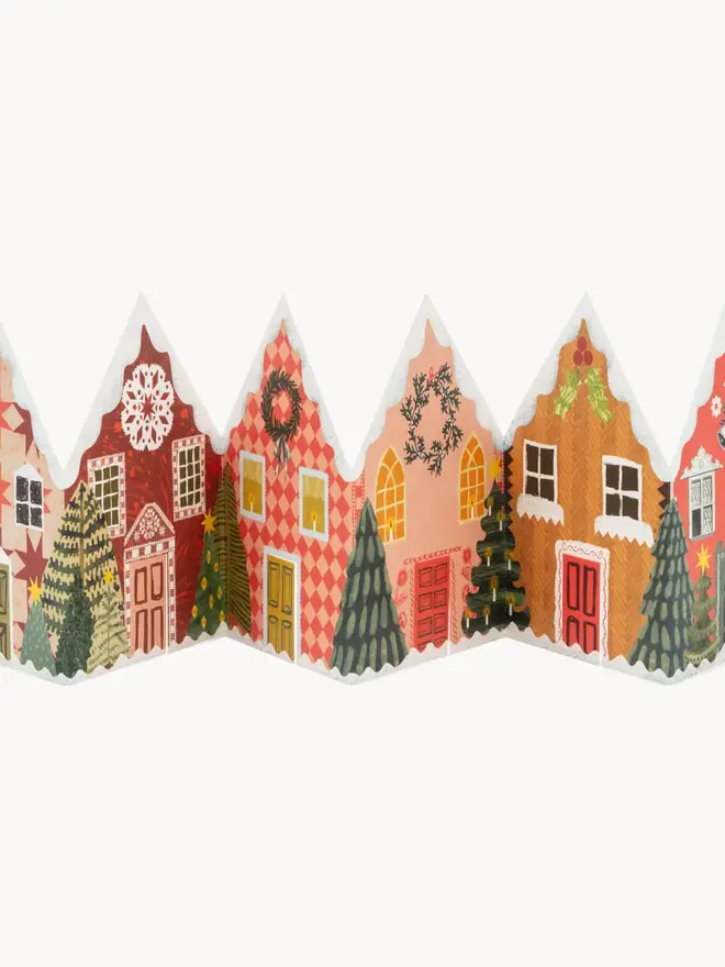christmas house card concertina