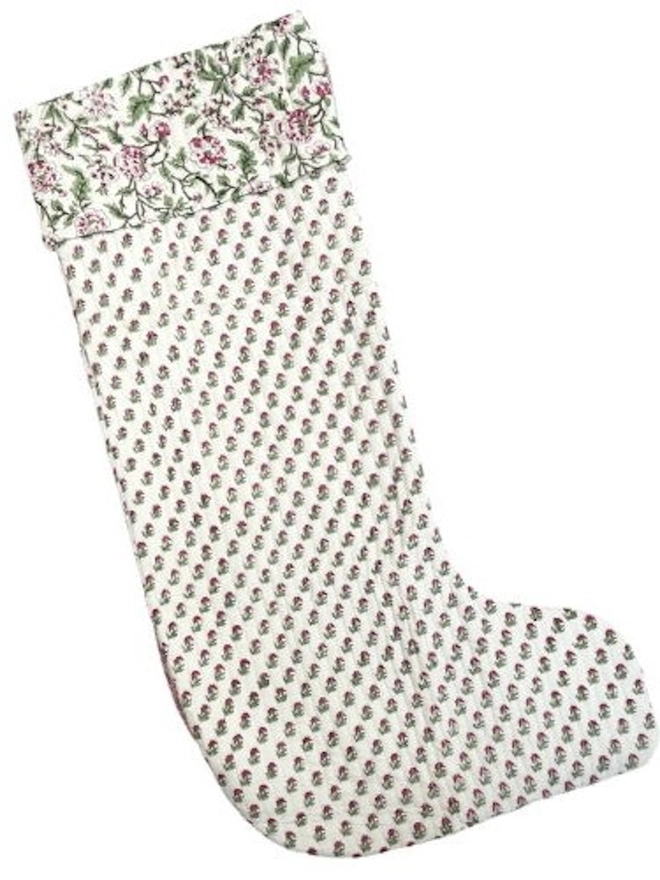 White & Red Large Christmas Stocking