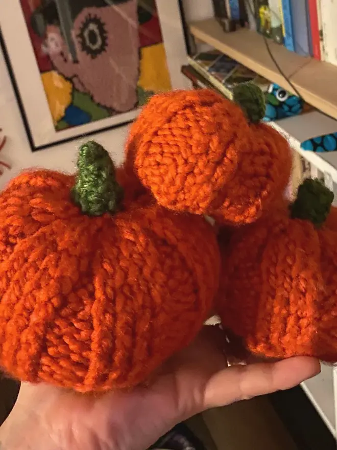Knitted Mini Pumpkin Patch