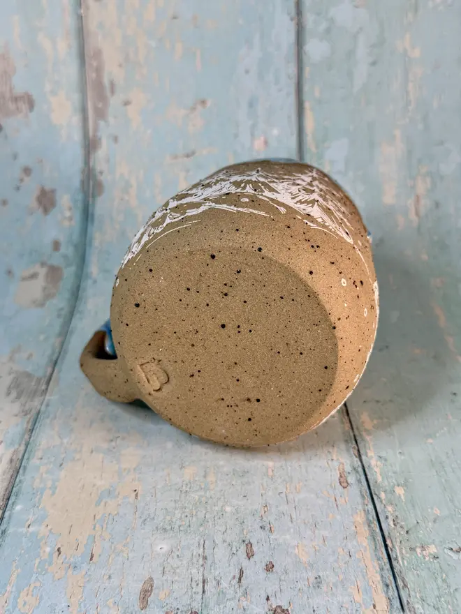 Blue and White Christmas Tree Mug