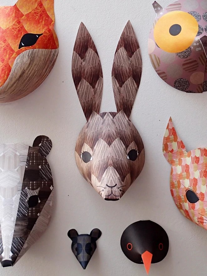Close up of animal wall decorations