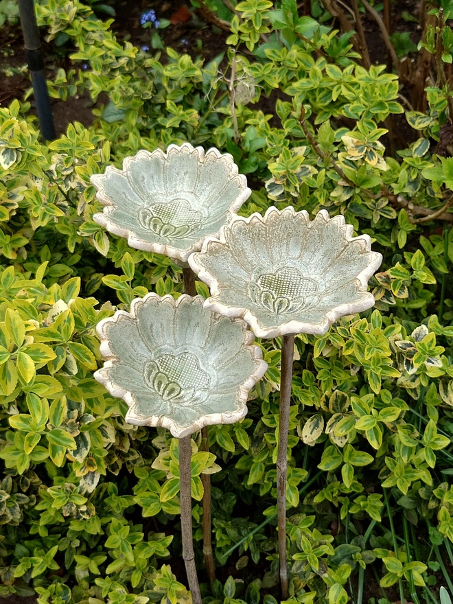 Flower Ceramic Garden Cane Topper