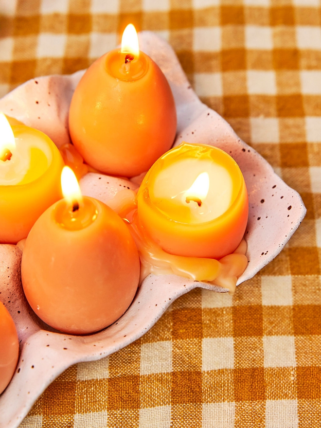 Egg Box Candles