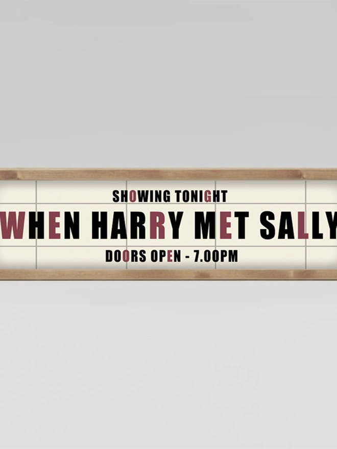 personalised cinema style light box 