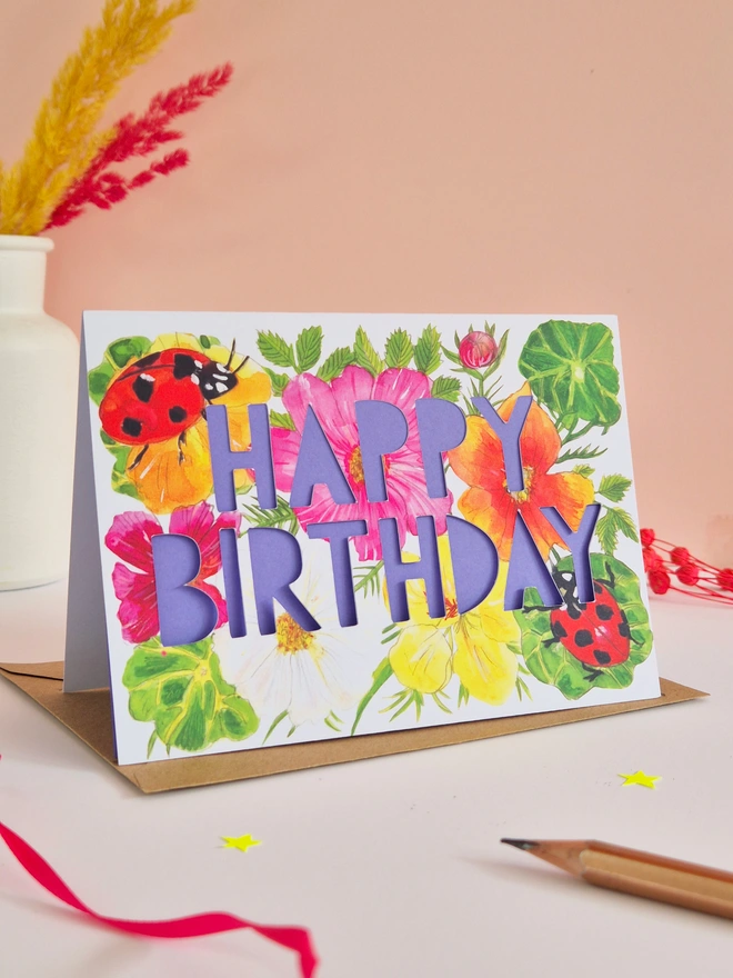 ladybird birthday card