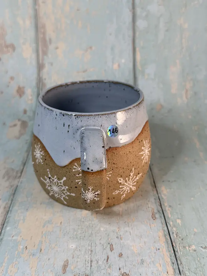 Blue Christmas Snowflake Mug