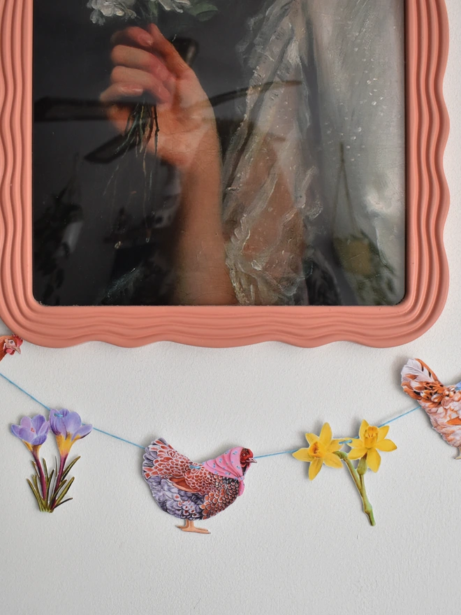 Chickens & Flowers Garland