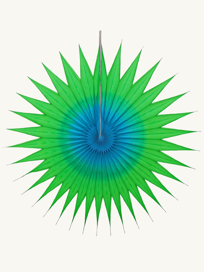 Pointed two tone fan paper Christmas decoration