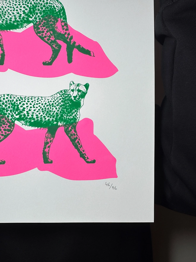 riple Cheetahs - Screen Printed Poster - hand numbered limited edition