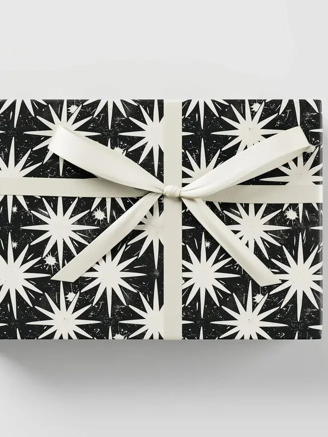 Starburst Block Print Wrapping Paper 