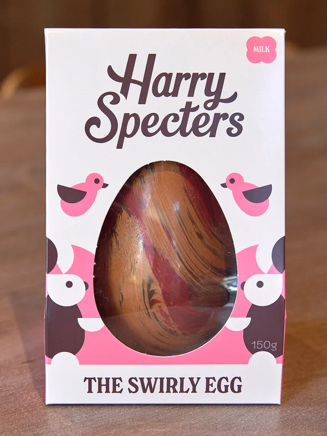 Swirly chocolate easter egg