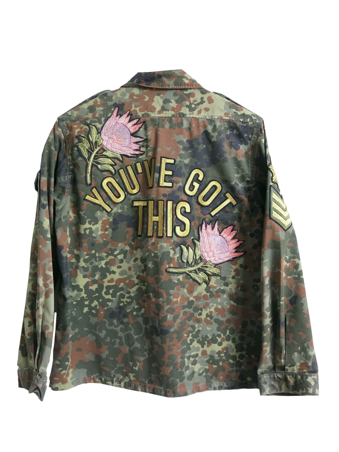 Embroidered made to order army jacket