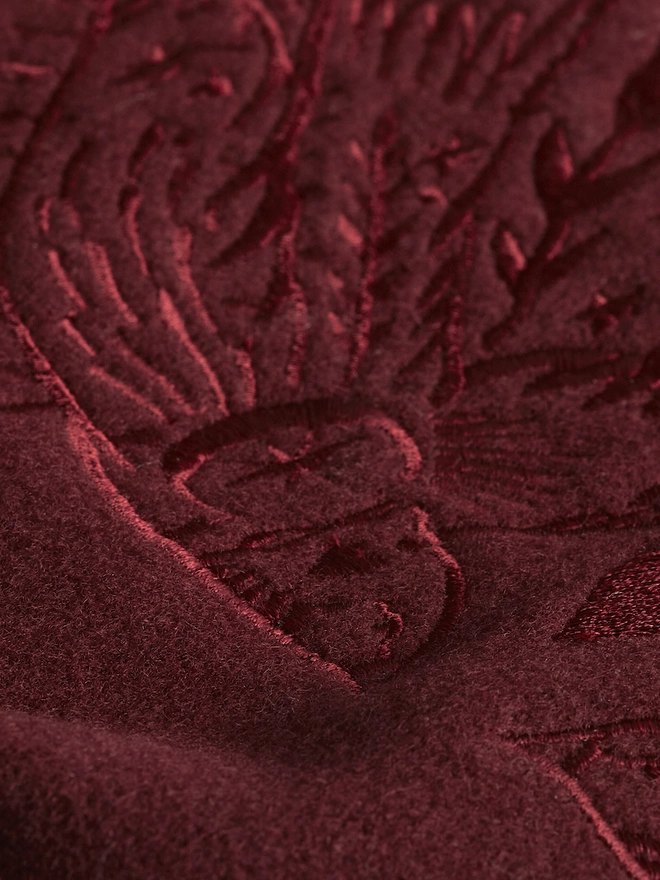 Wild & Free Wool & Leather Maroon Jacket 