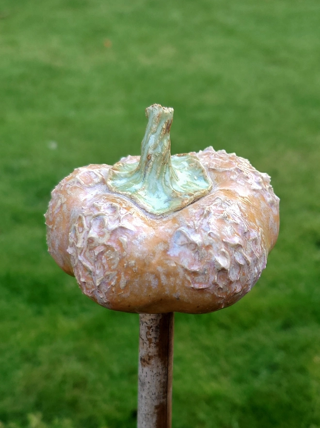 Pumpkin cane topper home decor