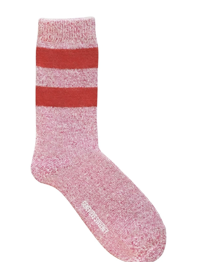 Salpaka Merino Wool Alpaca Marl Socks Pink