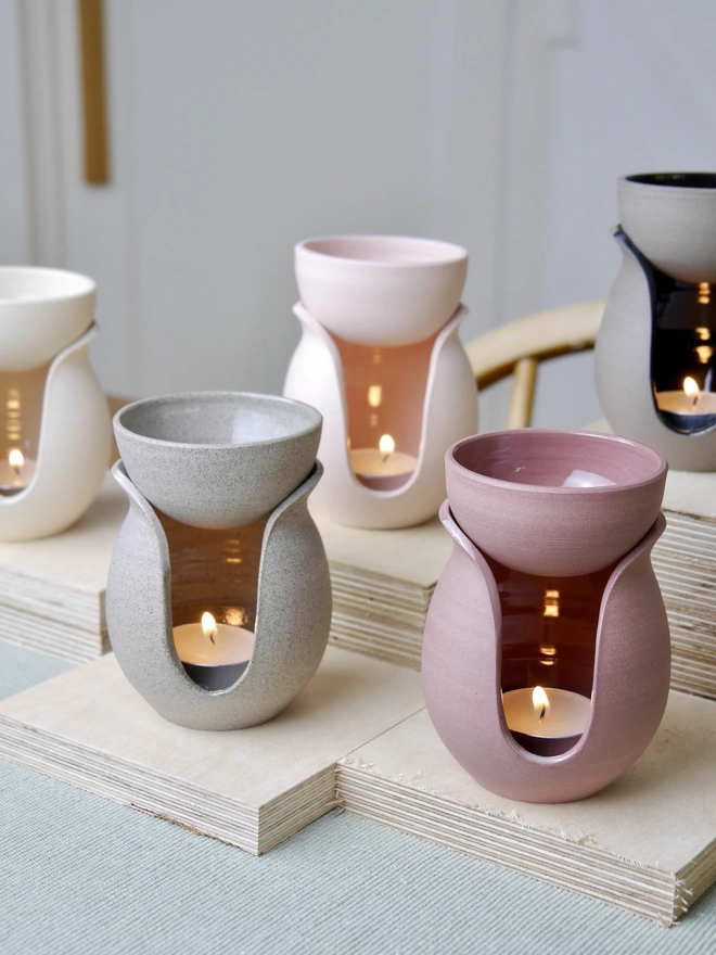 Ceramic oil burner collection