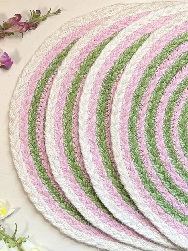 Pink & Green placemat lifestyle shot
