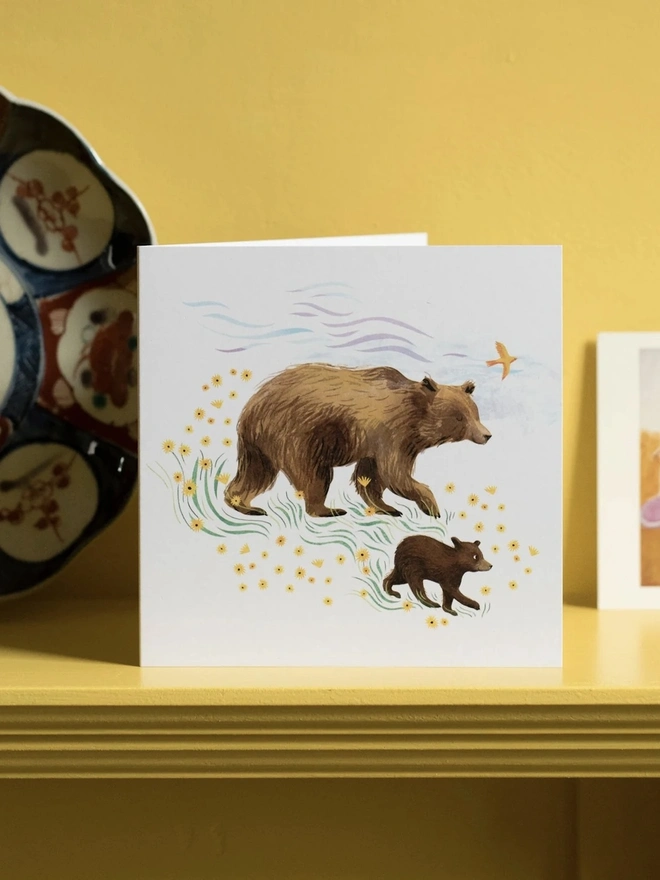 Personalised Wandering Bears Greetings Card