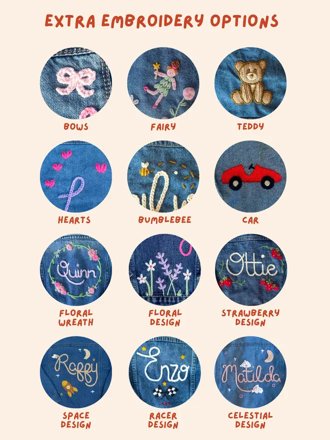 Extra embroidery options