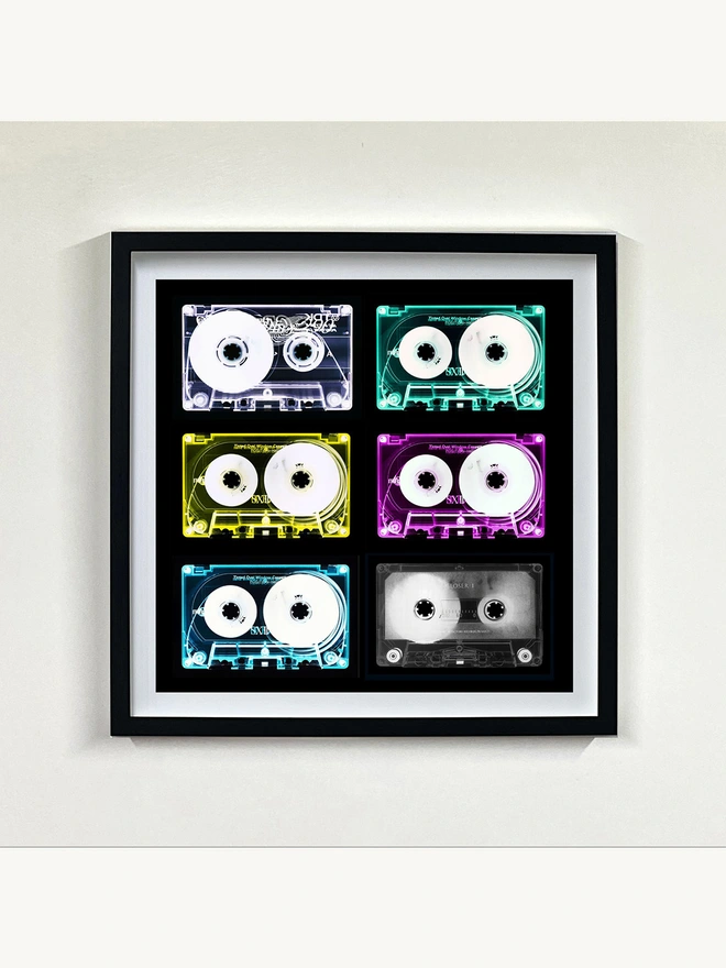 Tape Collection Pop Art Print Framed in Black
