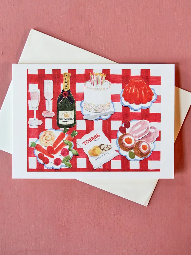 Platty Jubes Greetings Card